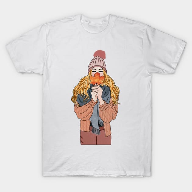 Fall girl T-Shirt by piscoletters